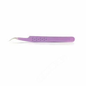 Curve Eyelash Tweezers Dot Grip